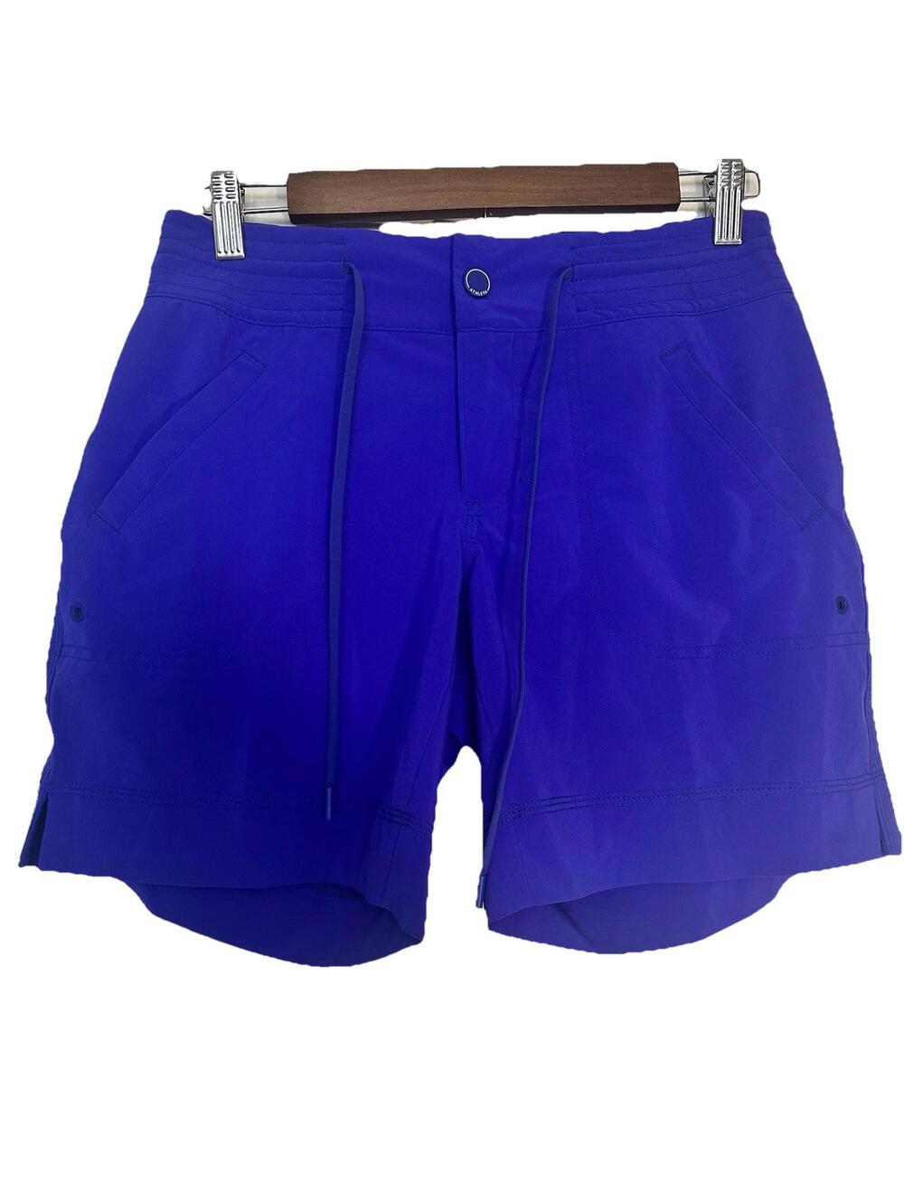 Athleta Shorts Womens 2 Blue Costa Outdoors Hiking Camping Travel Activewear